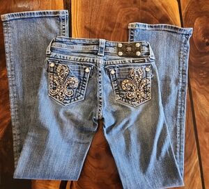 Miss Me Kids Blue Jeans with Embellished Pockets